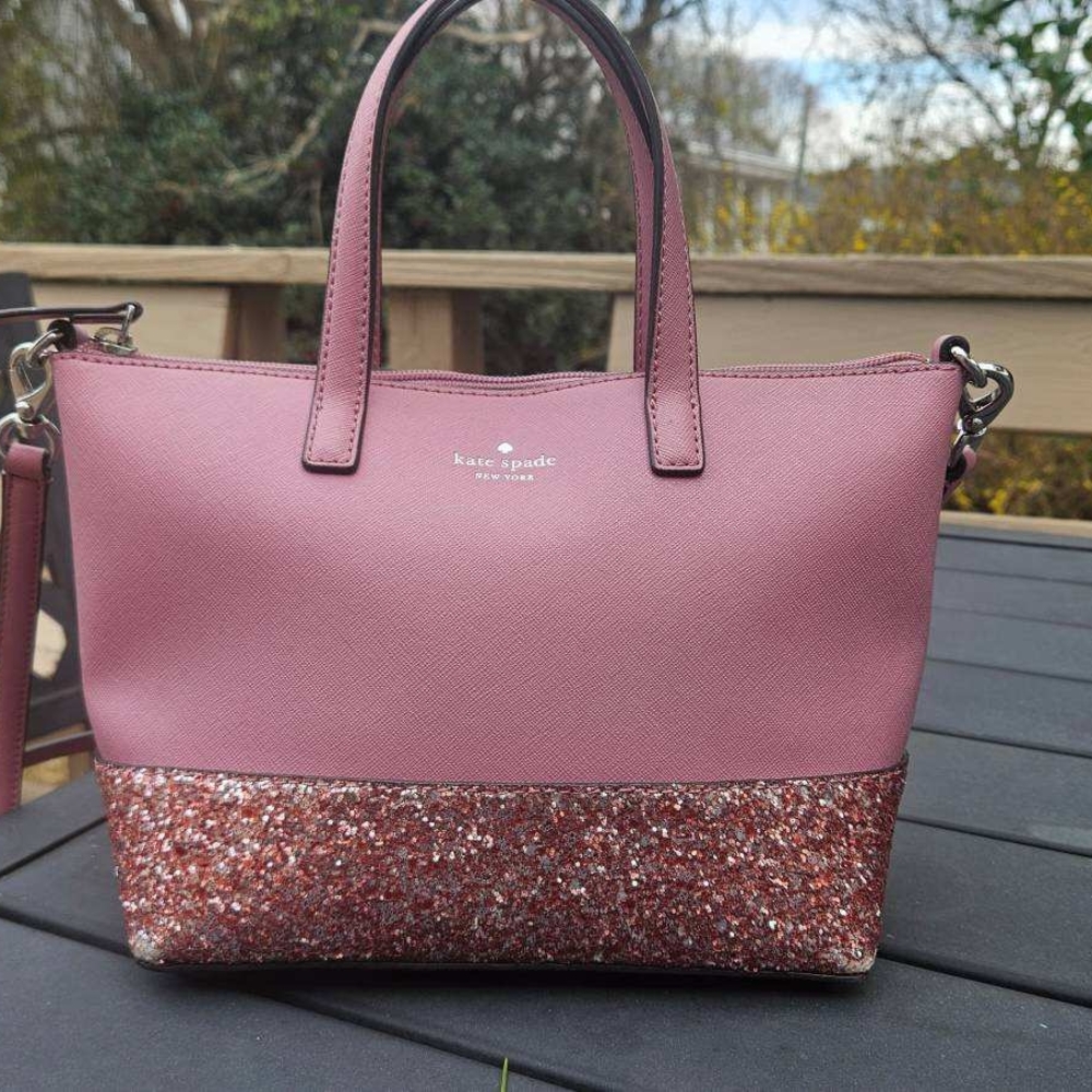 Kate Spade Pink Glitter Tote Bag